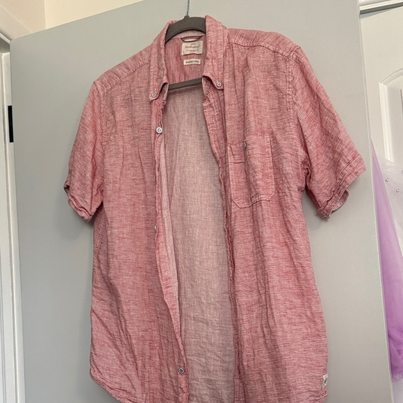Weatherproof Men's Casual Red Button Down Shirt - Picture 1 of 3